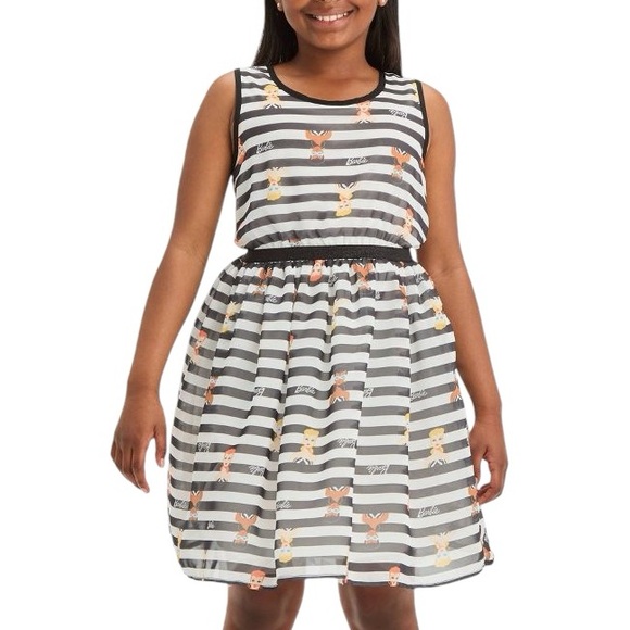 Barbie Other - Barbie Black and White Striped Dress
